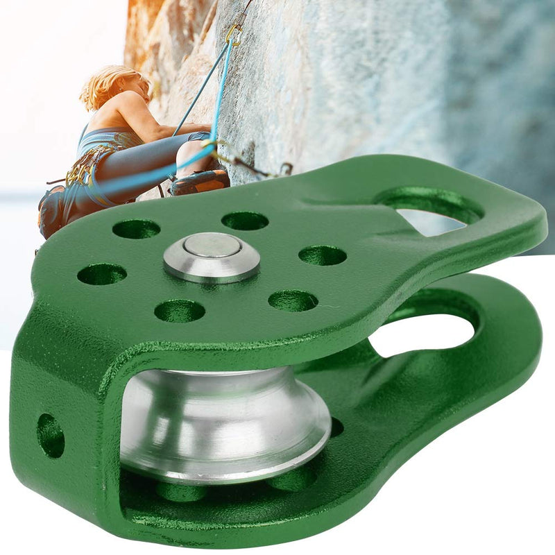 Climbing Pulley Universal Aluminum Alloy Fixed Mountaineering Rope Climbing Pulley Rescue Pulley for Rescue Rope Climbing, Aloft Work Green - BeesActive Australia