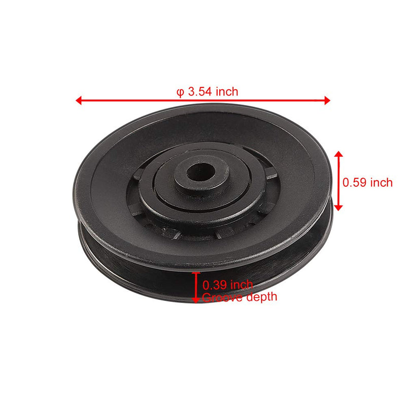 Topfinder 90mm Universal Bearing Pulley Wheel for Cable Machine Gym Equipment Part Garage Door 6 PCS - BeesActive Australia