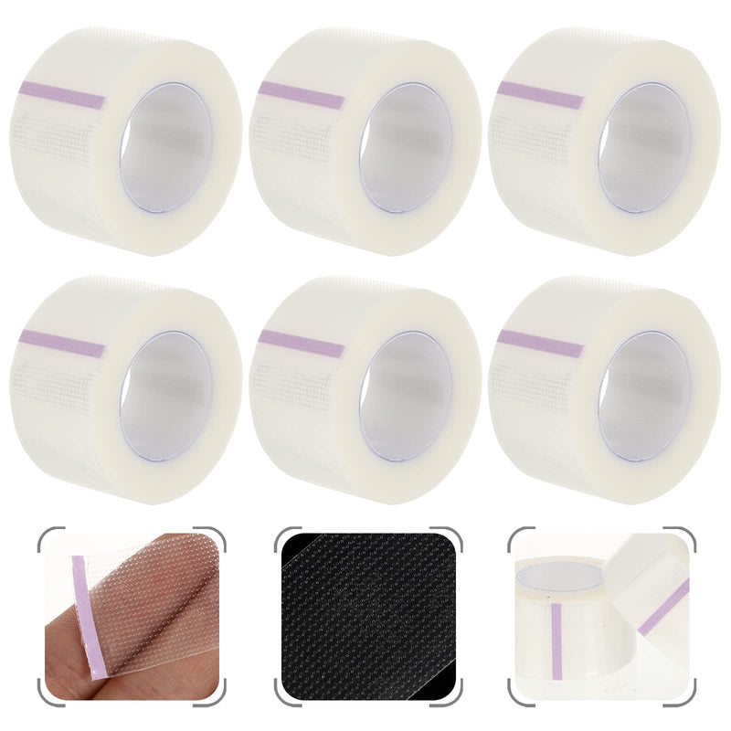 Healifty 6 Rolls Medical Tape Sensitive Skin Tape Clear Surgical Tape Microporous First Aid Tape - BeesActive Australia
