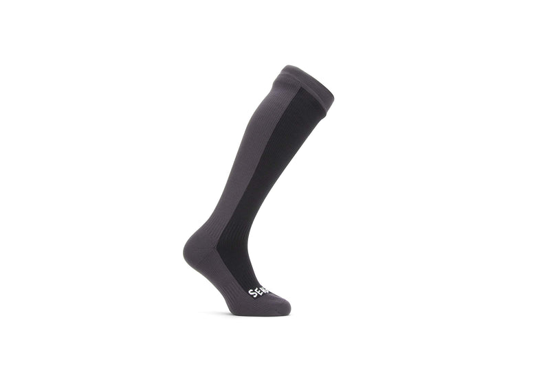 SEALSKINZ Unisex Waterproof Cold Weather Knee Length Sock Large Black/Grey - BeesActive Australia