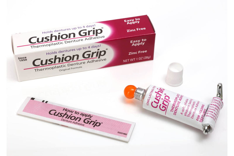 Cushion Grip - A Soft Pliable Thermoplastic Denture Adhesive for Refitting and Tightening 1 Oz (28 Grams) … - BeesActive Australia