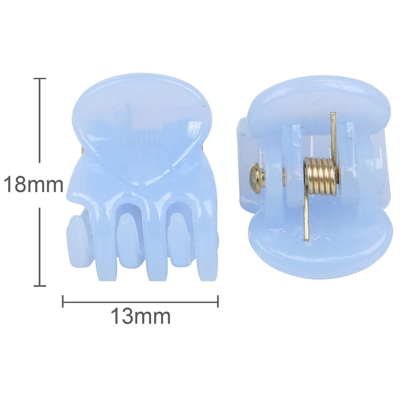 TRIXES Set of 12 Hair Claws – Miniature Styling Grips Pin Clamps – 6 Assorted Pastel Colours - BeesActive Australia