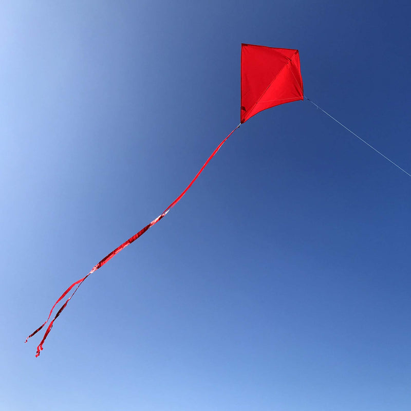 [AUSTRALIA] - In the Breeze 3299 - Cherry 30 Inch Diamond Kite - Solid Red, Fun, Easy Flying Kite 