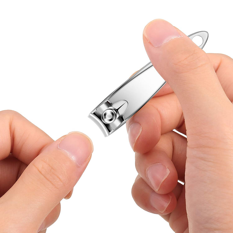 28 Pieces Thick Stainless Steel Nail Clippers Nail Cutter Set Fingernail and Toenail Clipper Portable Sturdy Nail Clippers for Men and Women - BeesActive Australia