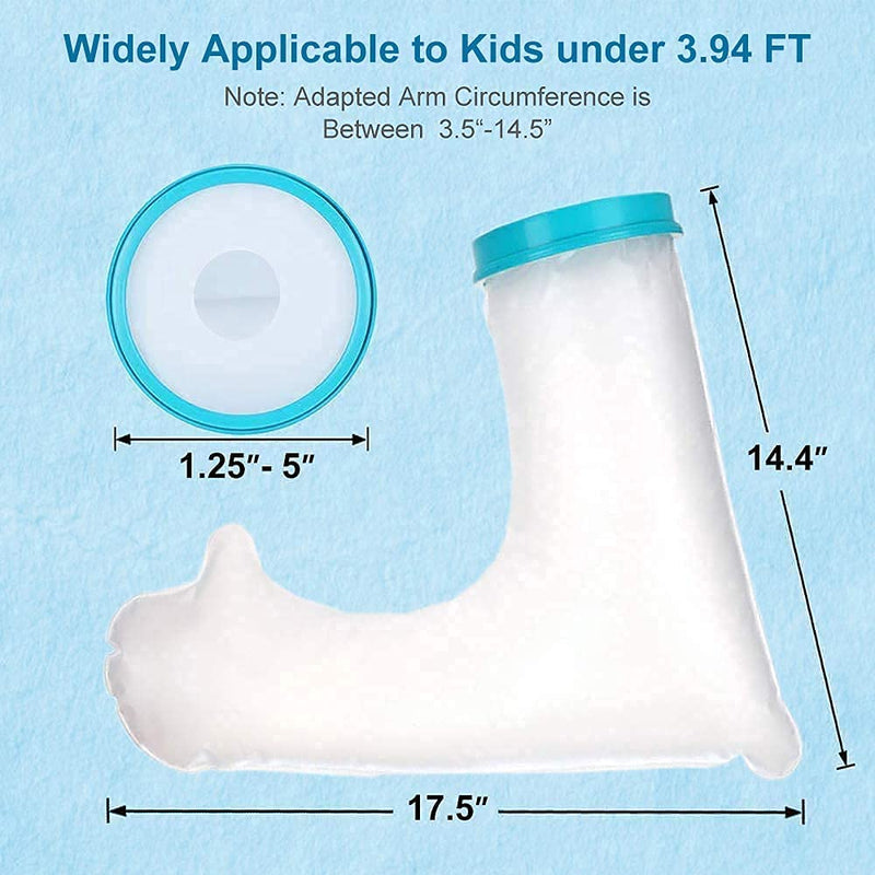 Fasola Child Cast Cover Arm Waterproof for Shower, Plaster Hand Sleeve Dressing Protector for Broken Wrist, Elbow, Fingers Wound, Burns, Reusable Cast Bag Full Arm Keep Wounds & Bandage Dry, 21 inch 8-10 Yrs(55cm) - BeesActive Australia