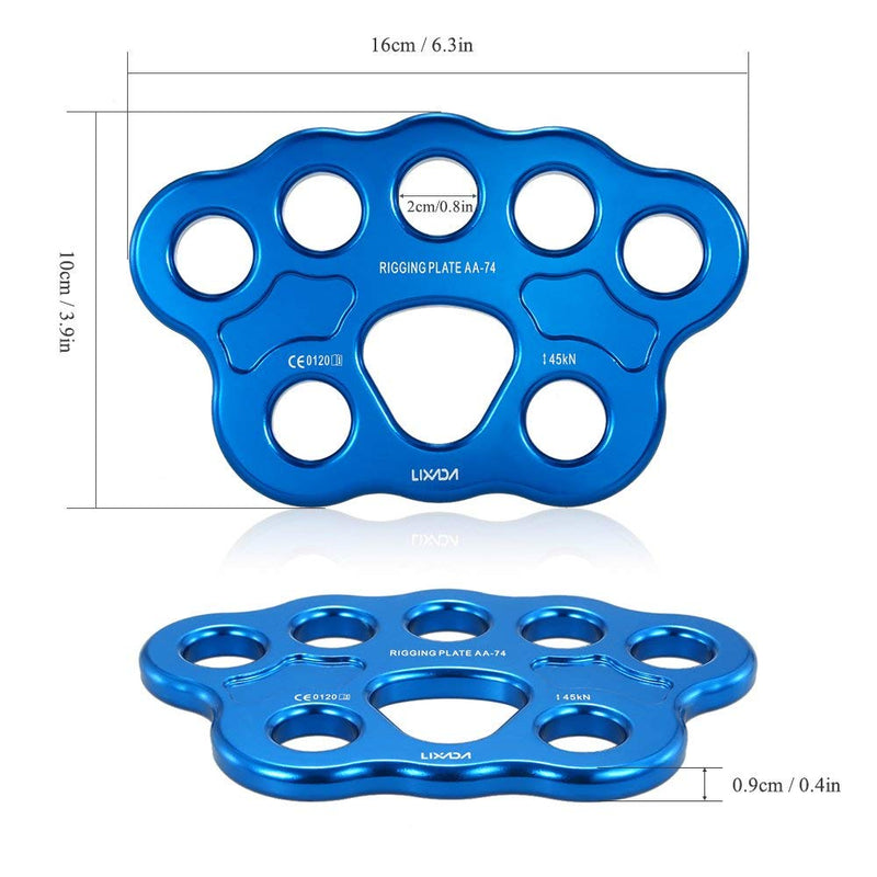 Lixada Paw Rigging Plate 45KN 8/15 Holes Large Anchor Multipliers Connector Gear for Aerial Dance & Rock Climbing - BeesActive Australia