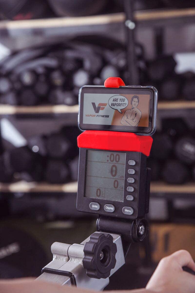 Phone Holder Made for PM5 Monitors of Rowing Machine, SkiErg and BikeErg - Silicone Fitness Products (Red) - BeesActive Australia