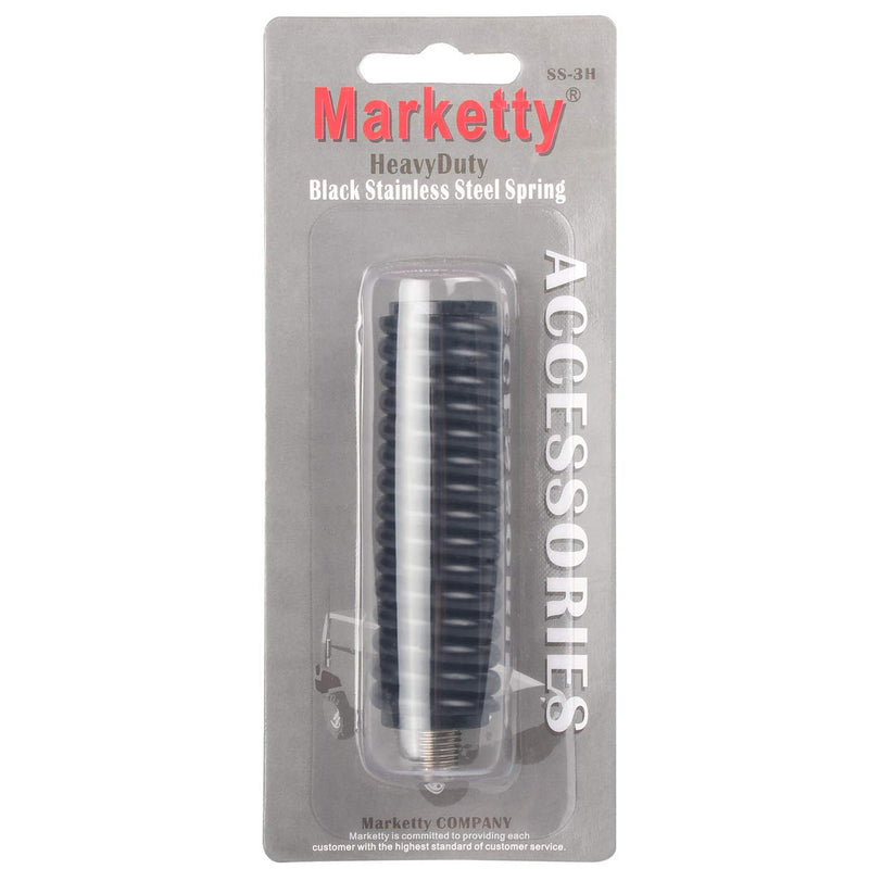 [AUSTRALIA] - Marketty Black SS-3H CB Heavy Duty Stainless Steel Antenna Spring,Spring to fit Mobile/in-Vehicle CB Radio Antenna Mount up to 60" Long and 3/8" X 24 Thread 