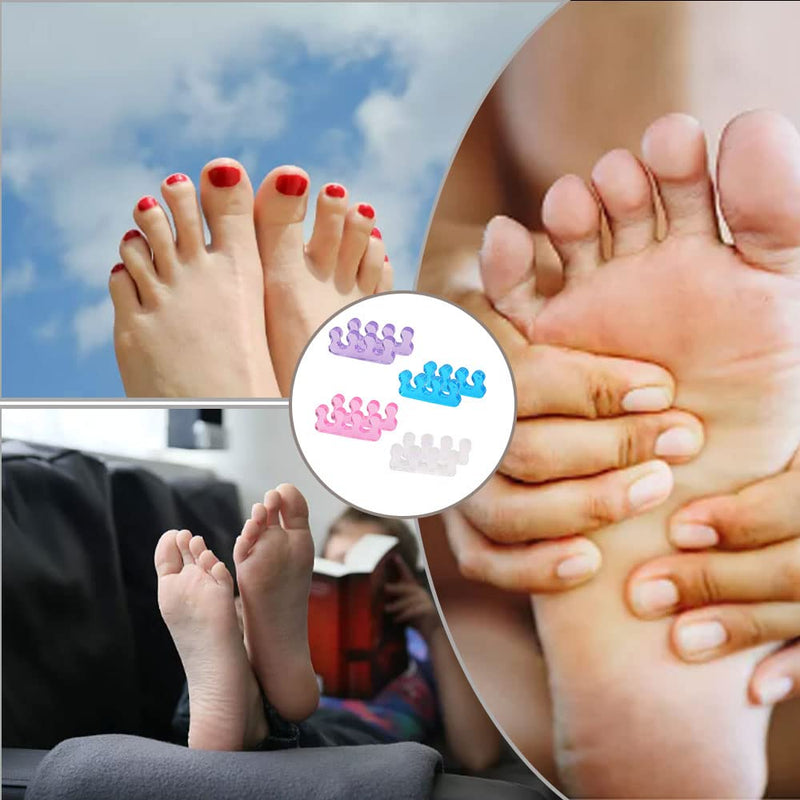 8 Pcs Soft Toe Stretcher Gel Toe Separator Foot Toe Spacer for Relaxing Toes, Bunion Relief, Hammer Toe and More - BeesActive Australia