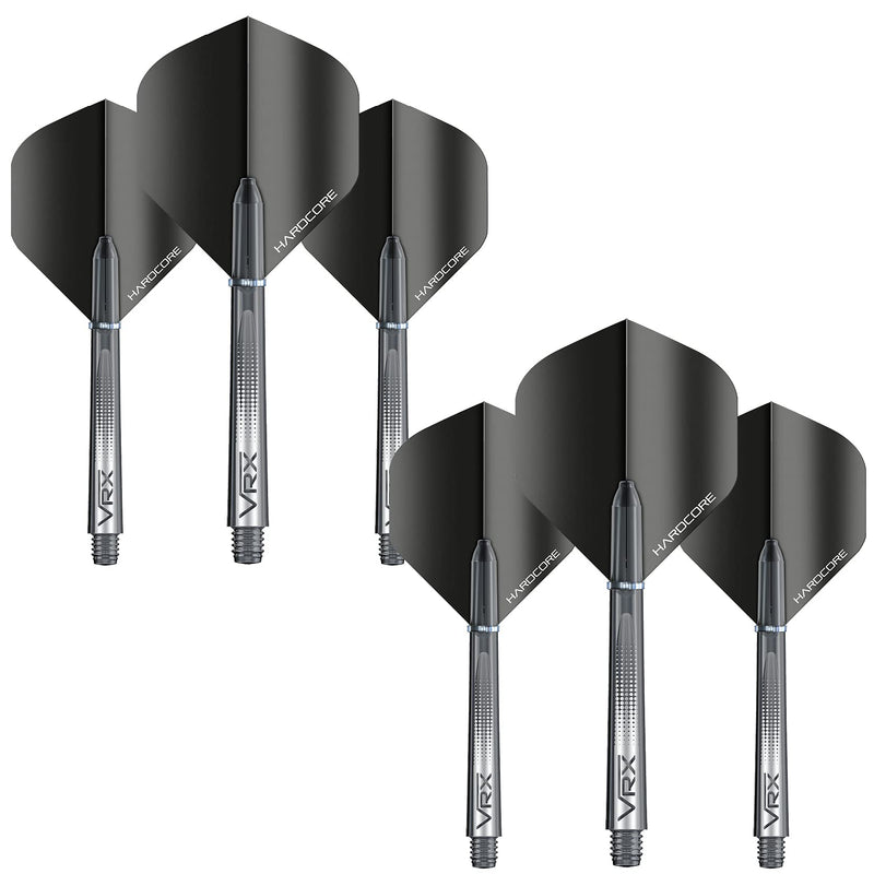 RED DRAGON Dart Flights and Shafts (Stems) Combo Set - Hardcore Flights and VRX Shafts - BeesActive Australia