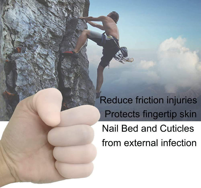 Mcvcoyh Finger Protectors, 14 Pcs Finger Cots, Gel Finger Sleeves to Protect Fingertips, Hand Eczema 12 Pack - BeesActive Australia