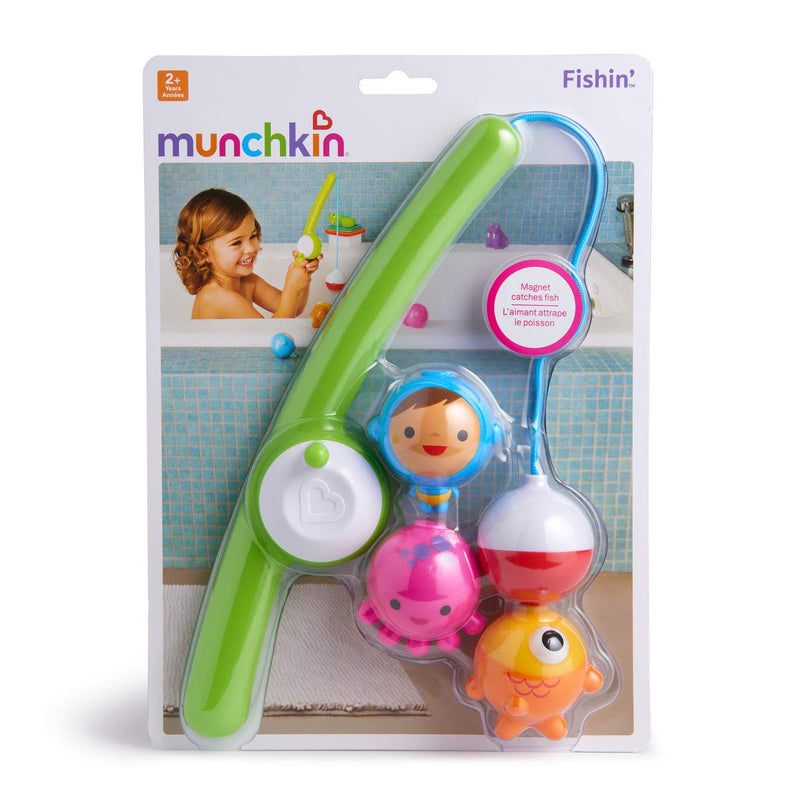 Munchkin Gone Fishin' Rod & Reel Magnetic Bath Toy Set (with 3 Distinct Underwater Bobbing Characters) - BeesActive Australia