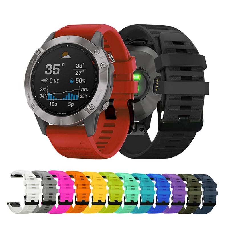 AISPORTS Compatible for Garmin Fenix 5 Plus Band Silicone, 22mm Quick Fit Watch Band Wristband Replacement Band for Garmin Fenix 7/6/6 Pro/5/5 Plus/Forerunner 935/945/Epix Gen 2/Instinct 2/Quatix 5/6 Dark Blue - BeesActive Australia