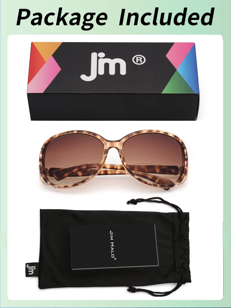 JM Classic Bifocal Reading Sunglasses Reader Glasses for Women UV Protection Outdoor Brown 2.25 x - BeesActive Australia