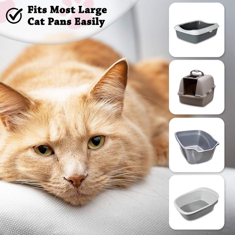 Alfapet Kitty Cat Pan Disposable, Elastic Liners- 10-Pack-For Large, X-Large, Giant, Extra-Giant Size Litter Boxes- With Sta-Put Technology for Firm, Easy Fit- Quick + Clever Waste Cleaners Jumbo - BeesActive Australia