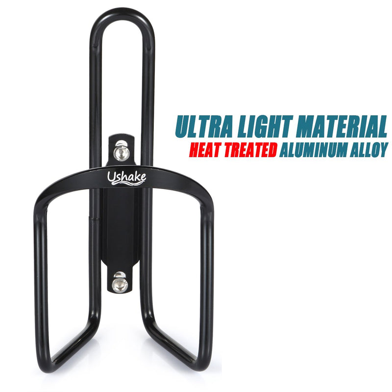 USHAKE Water Bottle Cages, Basic MTB Bike Bicycle Alloy Aluminum Lightweight Water Bottle Holder Cages Brackets(2 Pack- Drilled Holes Required) - BeesActive Australia