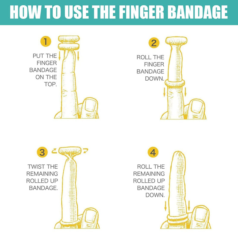 Finger Bandage First Aid Finger Cot Finger Protectors Tubular Bandage Dressings Finger Cots for Finger Sprains Swelling 20pcs - BeesActive Australia