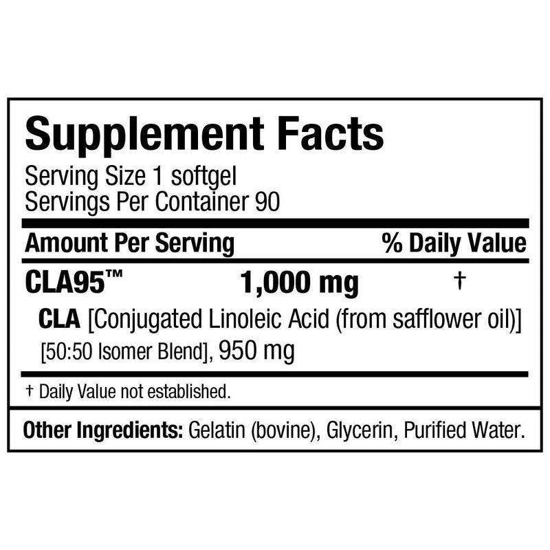 ALLMAX Essentials CLA95 - 90 Softgels - Conjugated Linoleic Acid - 95% Active CLA Isomers Per Capsule - 90 Servings 90 Count (Pack of 1) - BeesActive Australia