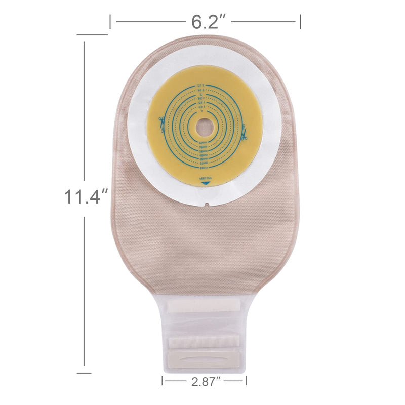 OUCHAN 1-Piece Ostomy Bags Colostomy Pouch with Hook and Loop 12”, Cut-to-Fit(20 pcs/Box) - BeesActive Australia