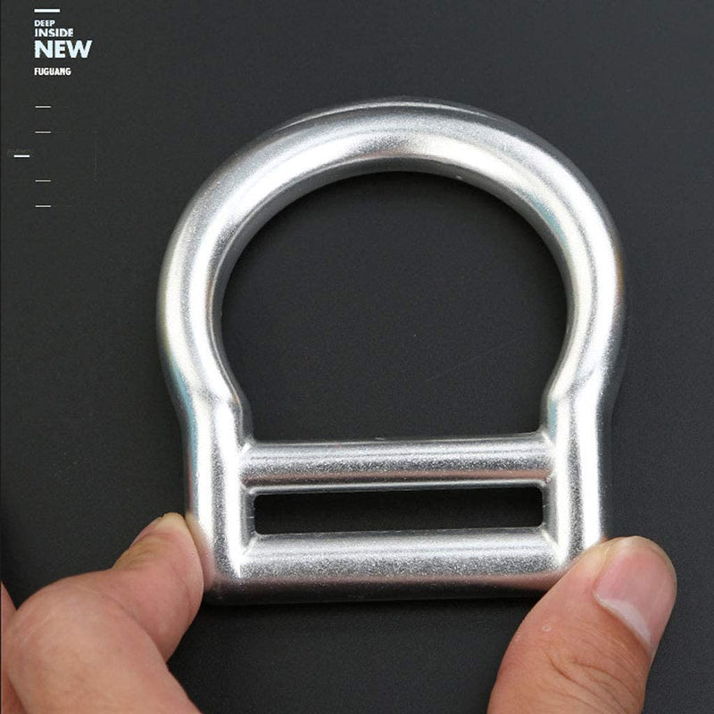 Aluminum Slotted Light Weight D-Ring for 1 3/4" Webbing Belt Outdoor Mountaineering Caving Climbing Accessory 2-Pack - BeesActive Australia