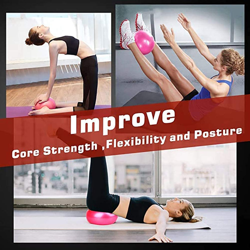 6 Inch Exercise Pilates Mini Yoga Balls Barre Small Bender for Home Stability Squishy Training Physical Therapy Improves Balance with Pump Blue 6 Inch - BeesActive Australia