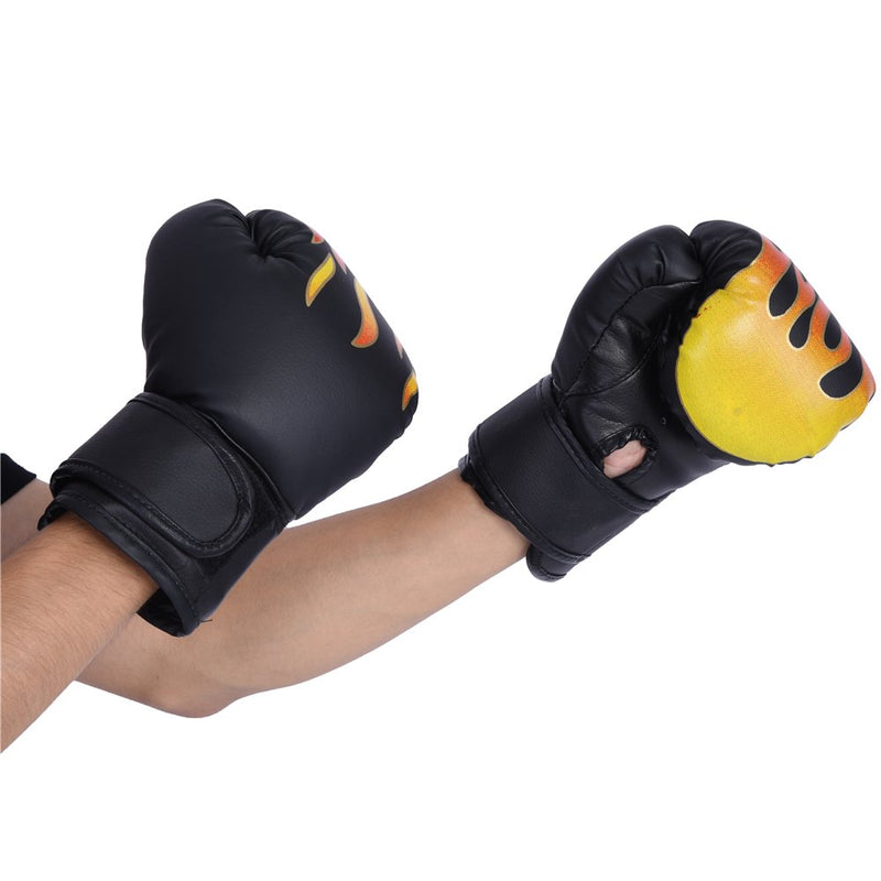 [AUSTRALIA] - VGEBY1 Grappling Gloves, Colorful Child Boxing Fighting Sparring Punching Kickboxing Grappling Sandbag Gloves for Kids Exercise BLACK 