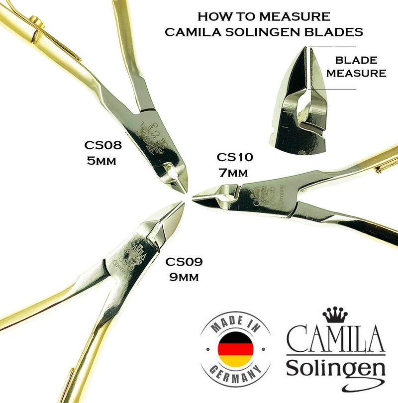 Camila Solingen CS09 4" Professional Nail Cuticle Trimmer, from Solingen, Germany. Best Stainless Steel, Anti-corrosive. Perfect Tool for Manicure and Pedicure. Premium Cuticle Cutter (9mm Blade) 9mm Blade - BeesActive Australia
