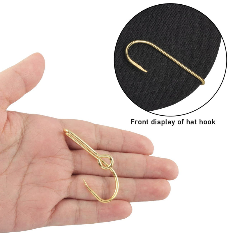 Fish Hook Hat Pins WHYHKJ 4pcs Gold Fish Hook Hat Clip Fish Hooks for Hat, Fish Hook Hat Clip for Outdoor - BeesActive Australia