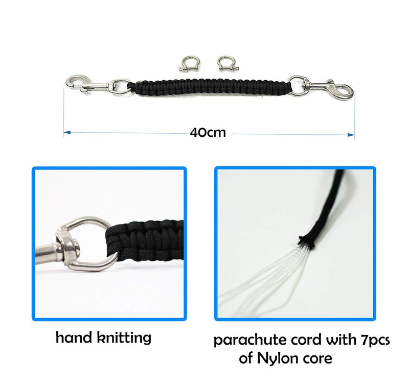 N+A Underwater Camera housing Carry Lanyard Military Grade Parachute Rope Waterproof Case Soft Handle with 2pcs 316 Stainless Steel Swivel Eye Bolt Snap Hooks - BeesActive Australia