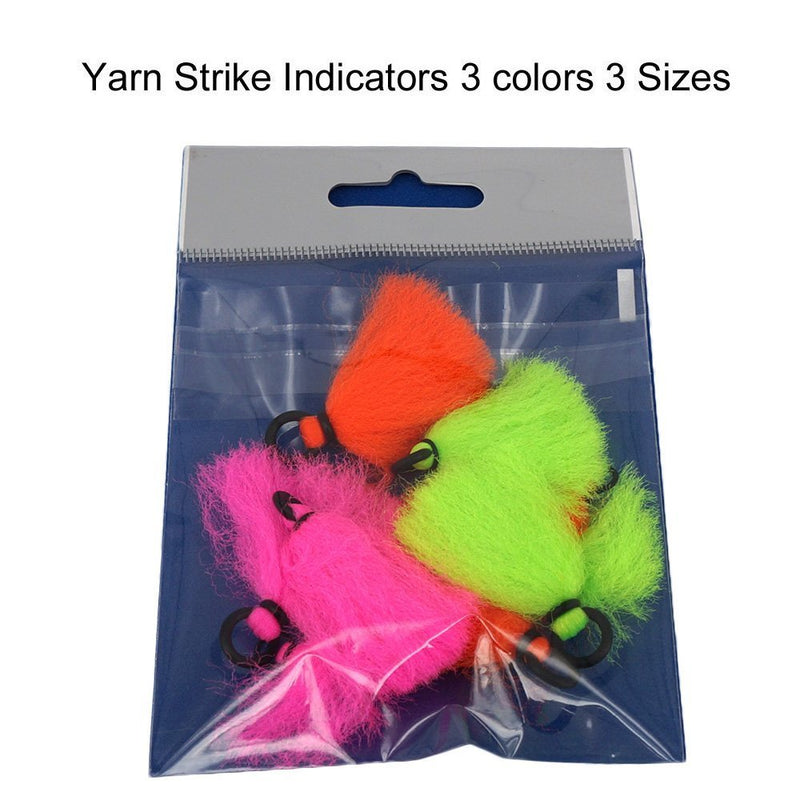 Riverrruns Yarn, Foam Indicator Hand Tied Floating Fly Fishing Nymphs & Dry Fly Fly Fishing Foam Nymph& Dry Fly Combo B:9PC Yarn Indicator - BeesActive Australia