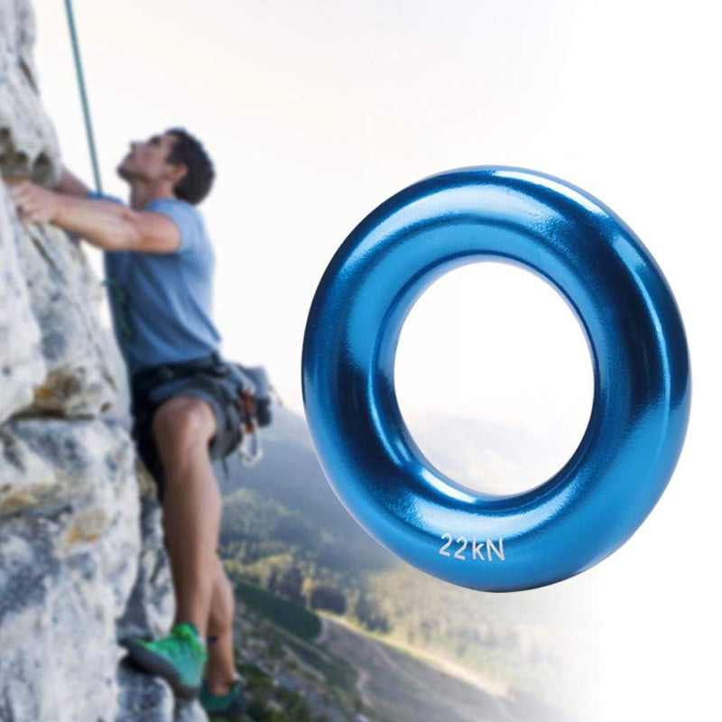 Large O-Ring for Climbing Mountaineering Perfect Tension Round Rappel Aluminum Ring Blue - BeesActive Australia