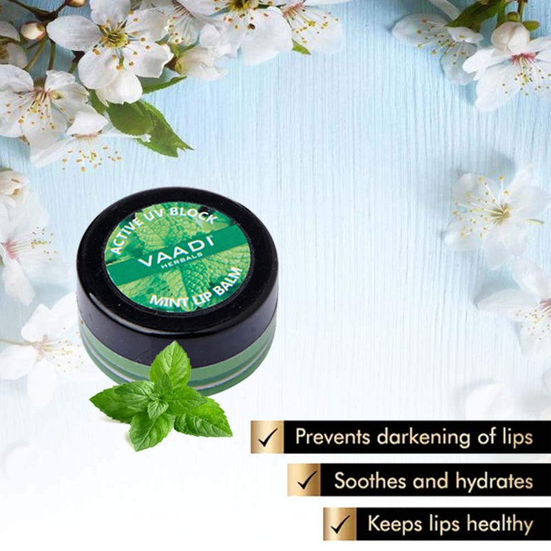 Vaadi Herbals Mint Lip Balm 6gms (Pack of 10) - BeesActive Australia