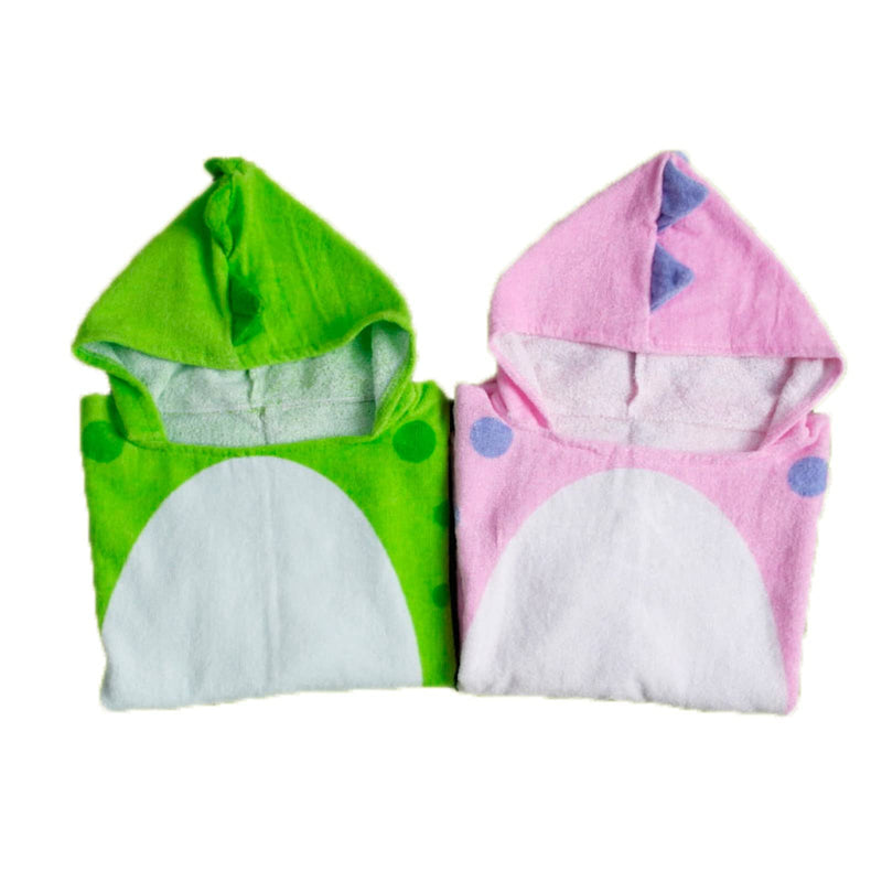 Hooded Baby Bathrobe, Cotton Dinosaur Pattern Cute Bath Towel Kids Robe Beach Swimming Hooded Poncho for Babies Boys Girls(Green) Green 0-4 year - BeesActive Australia