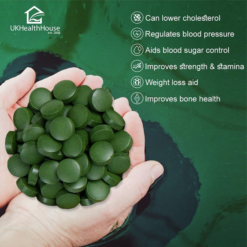 Organic Spirulina 500mg x 30 Tablets - High Strength Pure Green Detox Cleanse Natural Superfood, Vegan, Protein, Iron, Vitamins, Nutrition & Energy - BeesActive Australia