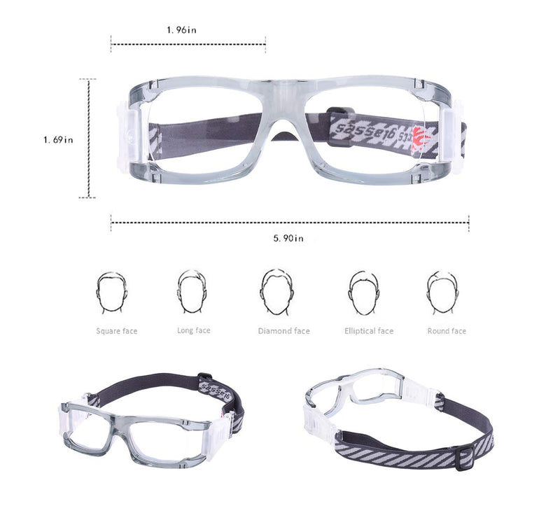 SooGree Basketball Goggles Anti Fog Protective Sports Goggles for Men Gray - BeesActive Australia