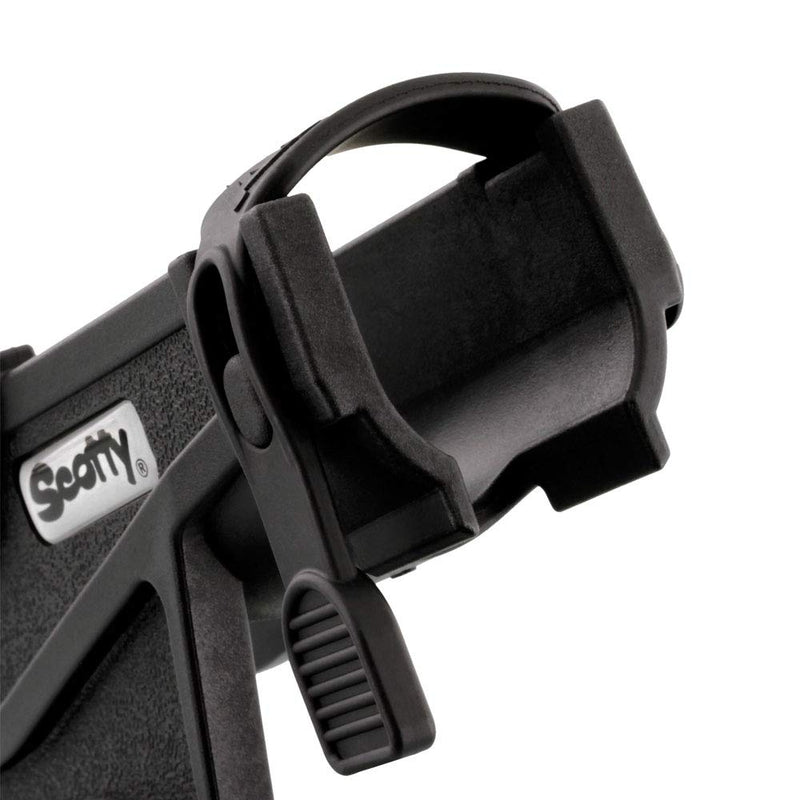 [AUSTRALIA] - Scotty Baitcaster/Spinning Rod Holder Black with 244 Flush Deck Mount, Small (0281-BK) 