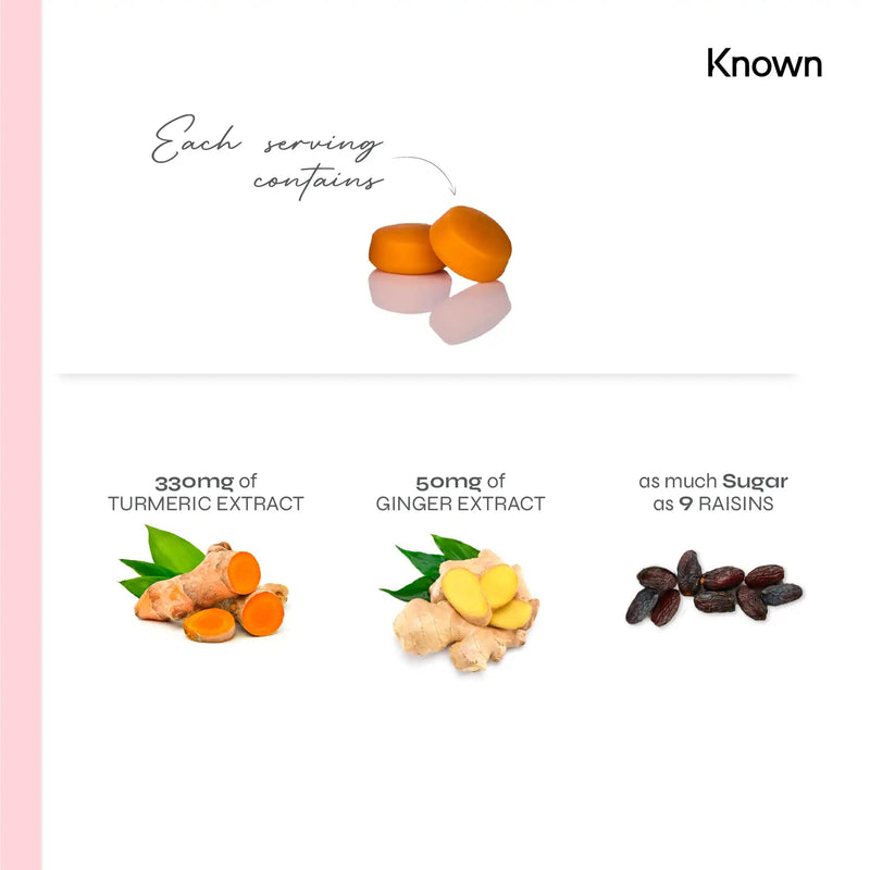 Vegan Turmeric & Ginger Vitamin Gummies by Known Nutrition | 60 Two-a-Day Gummies (One Month�s Supply) | Vegan Food Supplement with Natural Botanical Extract | 100% Natural Peach Flavoured 1 - BeesActive Australia