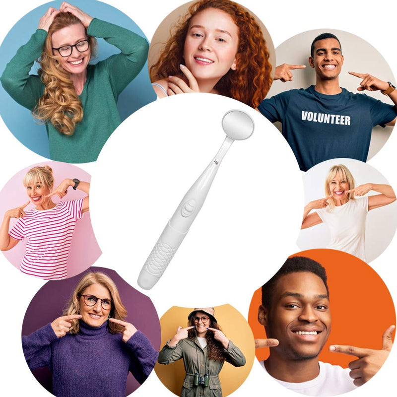ffresiss Dental Mirror with Light,Teeth Inspection LED Mirror,Anti-Fog Mouth Mirror,Dentist Oral Care Tool - BeesActive Australia