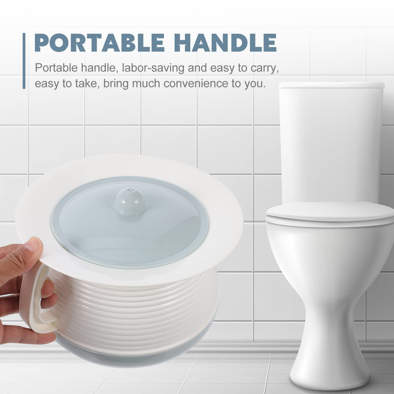 Hemoton Bedside Commode Bucket Chamber Pot Covered Spittoon Urinal Bedpans Portable Toilet for Patient Old Kids Light Blue - BeesActive Australia