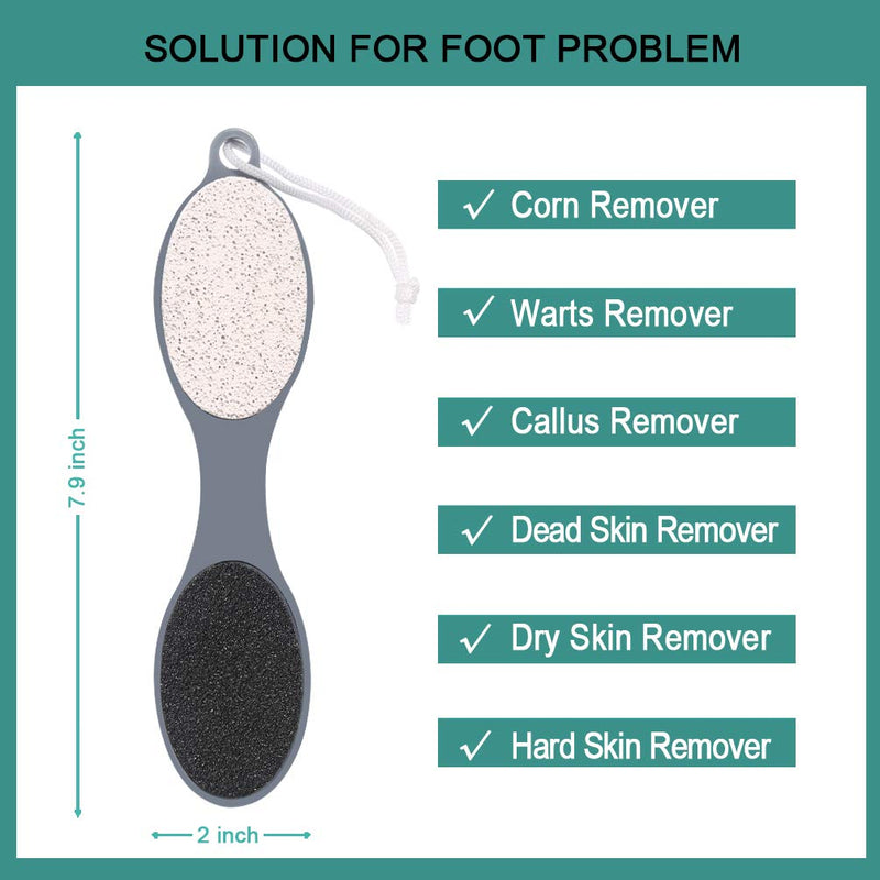 CAREHOOD Foot File Callus Remover - Multi Purpose 4 in 1 Feet Pedicure Tools with Foot Scrubber, Pumice Stone, Foot Rasp and Sand Paper for Home Foot Care (Grey Pedicure Foot File) Grey Pedicure Foot File - BeesActive Australia