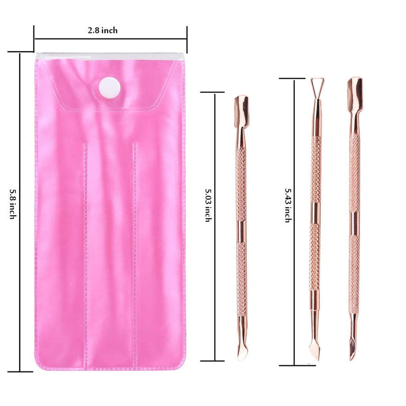 JUNHCZOY Cuticle Peeler Scraper Remove Gel Nail Polish and Cuticle Pusher and Spoon Nail Cleaner, Durable Pedicure Manicure Tools for Fingernails Toenails pink - BeesActive Australia