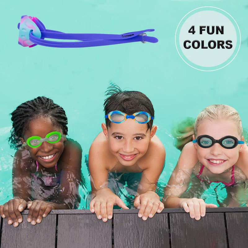 Splaqua Kids Swim Goggles for Boys, Girls- Adjustable Straps- UV Protection Swimming Goggle Purple - BeesActive Australia