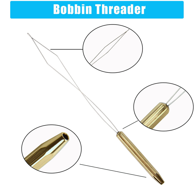 JSHANMEI Fly Tying Tools Stainless Steel Fly Tying Kit Bobbin Thread Holder, Wire Threader, Knot Whip Finisher, Fly Tying Bodkin, Hackle Plier Fly Tying Fishing Lures Making Accessories 2PCS Tool Kit - BeesActive Australia