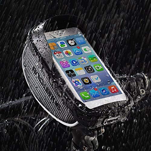 ROCKBROS Bike Phone Mount Bag Bike Front Frame Handlebar Bag Waterproof Bike Phone Holder Case Bicycle Accessories Pouch Sensitive Touch Screen Compatible with iPhone 11 XS Max XR 8 Plus Below 6.5" - BeesActive Australia