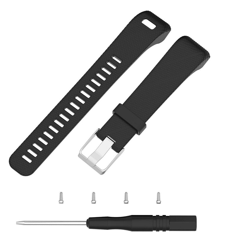 Replacement Band for Garmin Vivosmart HR+ - MOTONG Silicone Replacement Wrist Strap Band for Garmin vivosmart HR+(Silicone Black) Silicone Black - BeesActive Australia