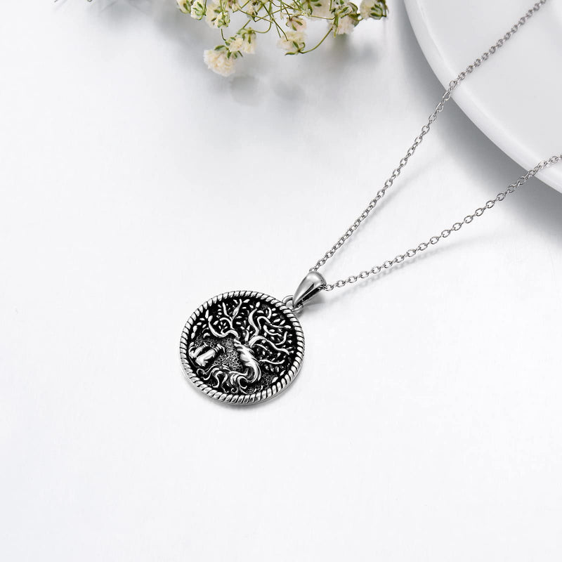 WINNICACA Pet Dog Necklace Sterling Silver Tree of Life Mother Child Pet Jewelry Pet Dog Pendant Animal Gifts for Animal Lovers Birthday Christmas - BeesActive Australia