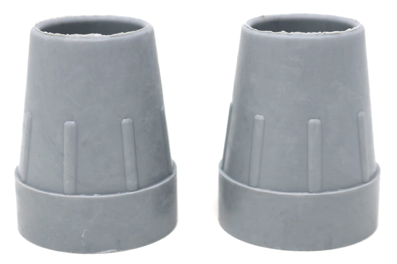 fiXte Heavy Duty Rubber Walking Frame Stick Cane Crutch Ferrule Tips with Metal Washer Installed to fit 25mm Poles (1") Grey (2) 2 - BeesActive Australia