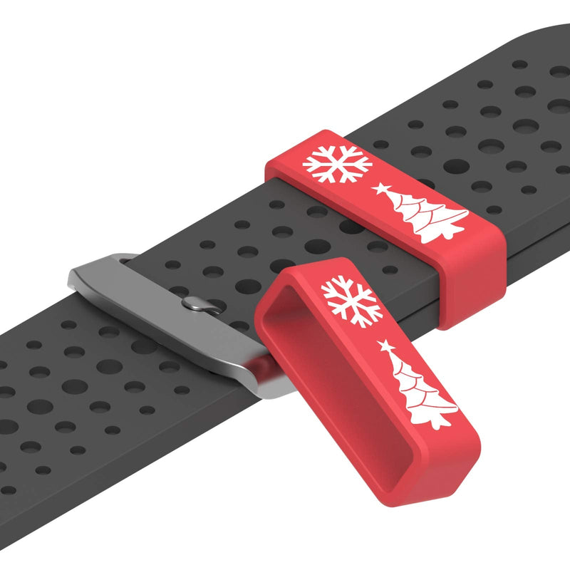 E ECSEM Fastener Rings Compatible with Garmin Forerunner 935 945 745 220 235 230 620 630 35 735XT Bands Silicone Connector Keepers Secure Ring Holders Loop for Approach S62 S20 S5 S6 Smartwatch Red-10Pack - BeesActive Australia