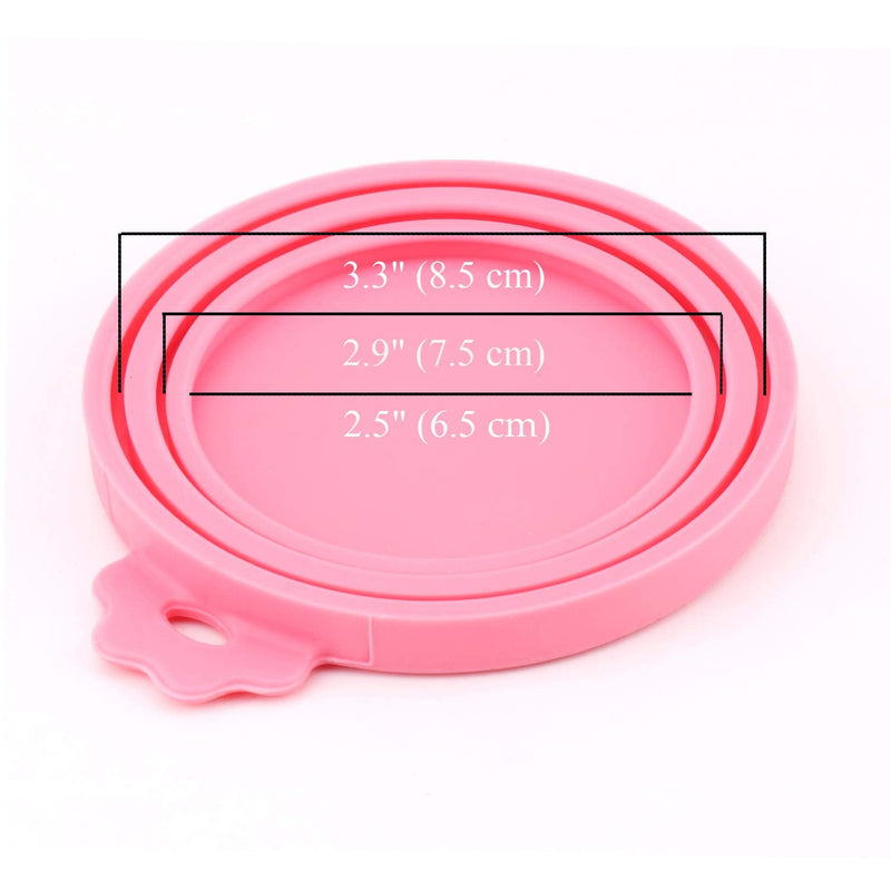 IVIA PET Food Can Lids, Universal BPA Free Silicone Can Lids Covers for Dog and Cat Food, One Can Cap Fit Most Standard Size Canned Dog Cat Food blue,green,orange,pink - BeesActive Australia