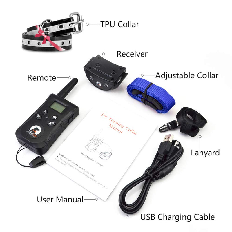 Paipaitek No Shock Dog Training Collar with Remote Vibration Beep Collar for Deaf Puppy Dogs Waterproof Rechargeable Humane Dog Widgets Training Collar - BeesActive Australia
